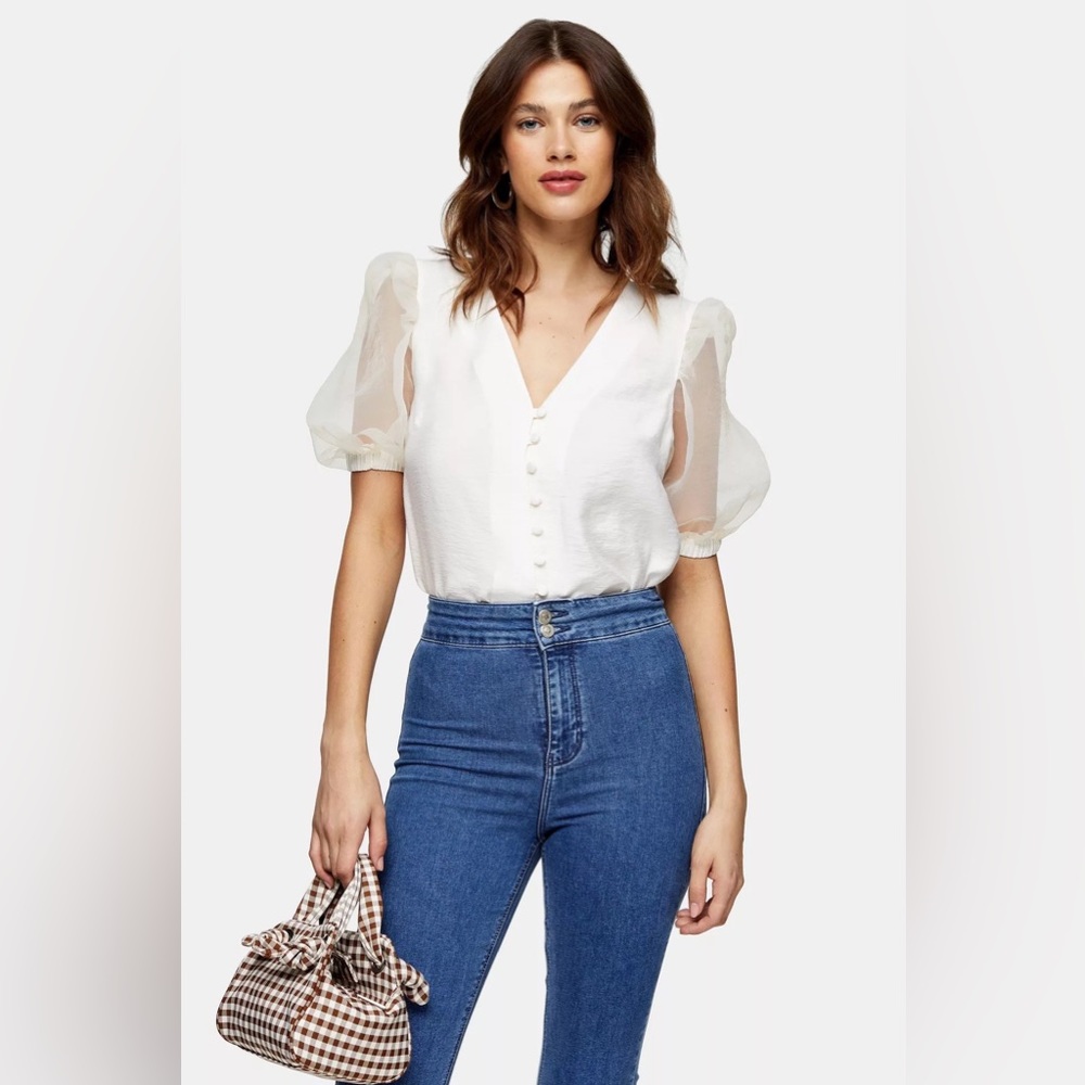 Topshop puff sleeve top